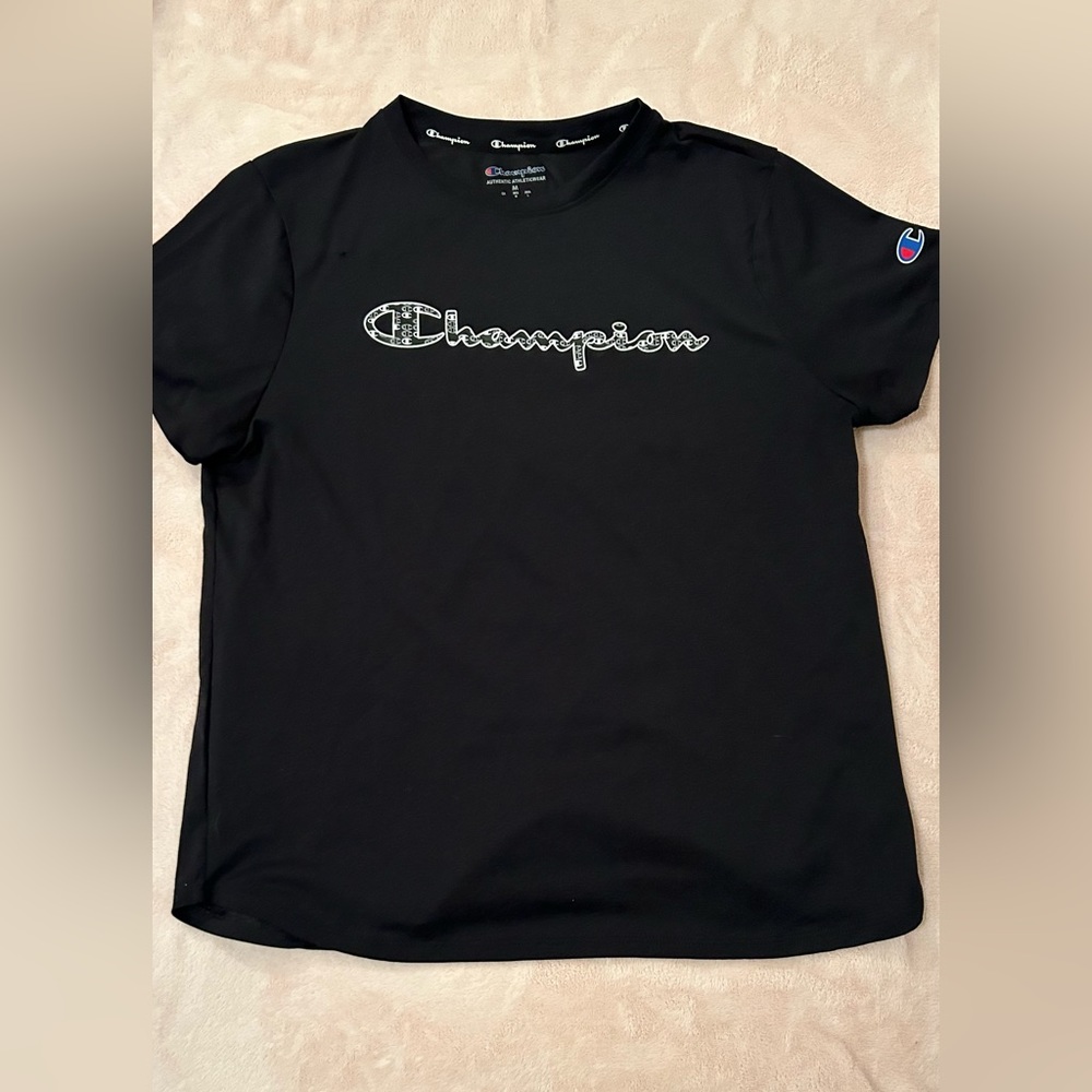 Champion Black Jersey Tee Kids Medium